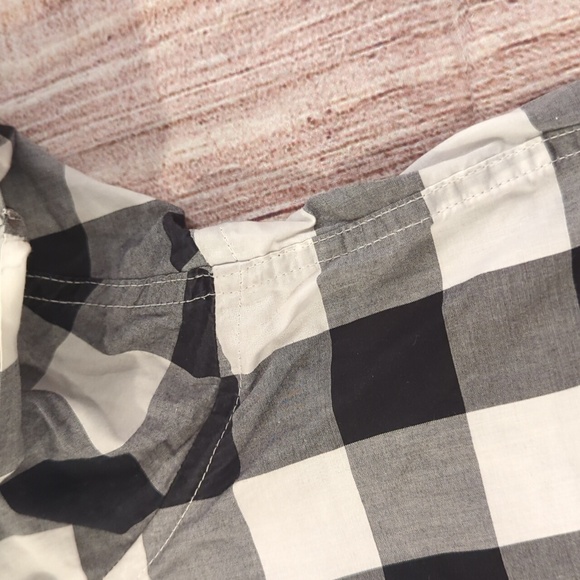 Fred Perry Black White Gingham Short sleeve button down shirt Slim fit xxl - Picture 9 of 12